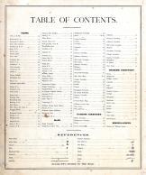 Table of Contents, Williams County 1874